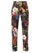 Matchesfashion.com F.r.s - For Restless Sleepers - Etere Floral-print Silk-twill Trousers - Womens - Black Print