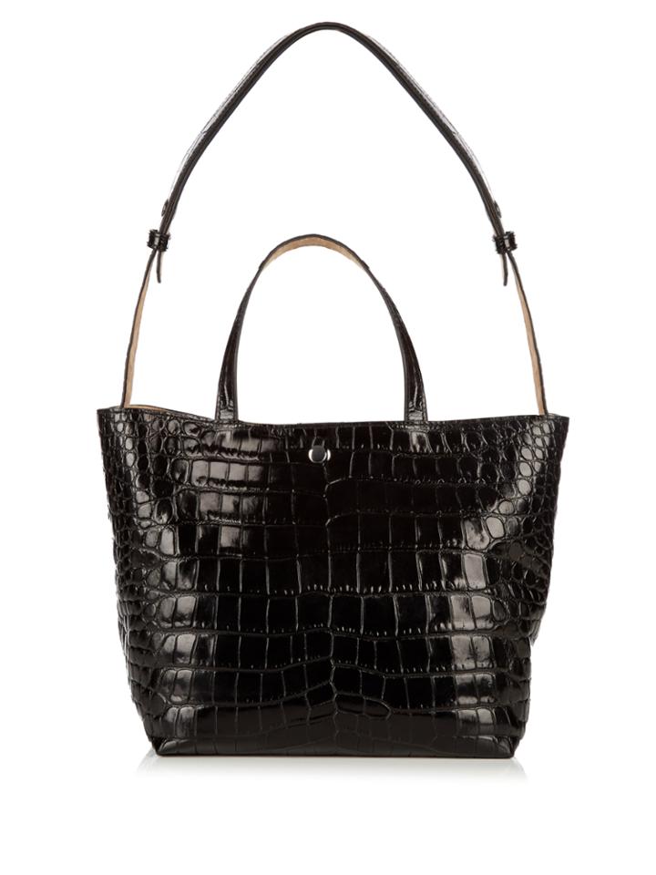 Elizabeth And James Eloise Crocodile-effect Leather Tote