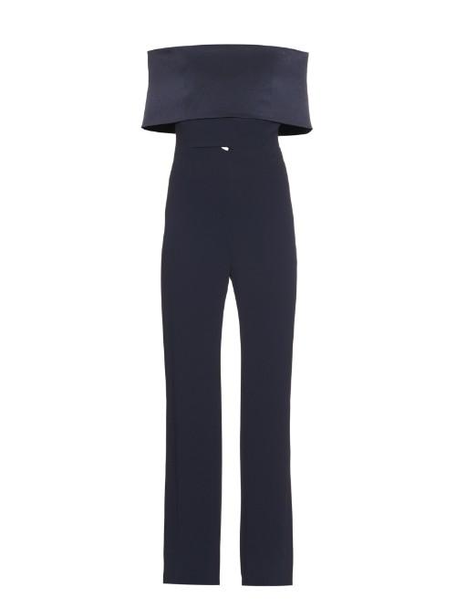 Galvan Off-the-shoulder Crepe Jumpsuit