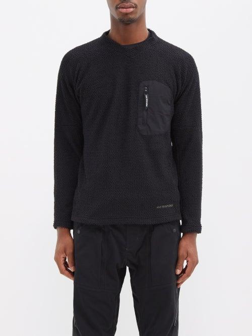 And Wander - Alpha Direct Fleece Sweatshirt - Mens - Black