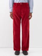 Marni - Cotton-corduroy Straight-leg Trousers - Mens - Red