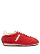 Matchesfashion.com Re/done Originals - 70s Suede-panelled Trainers - Womens - Red