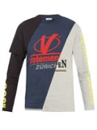 Vetements Long-sleeved Reworked Patchwork-panel T-shirt