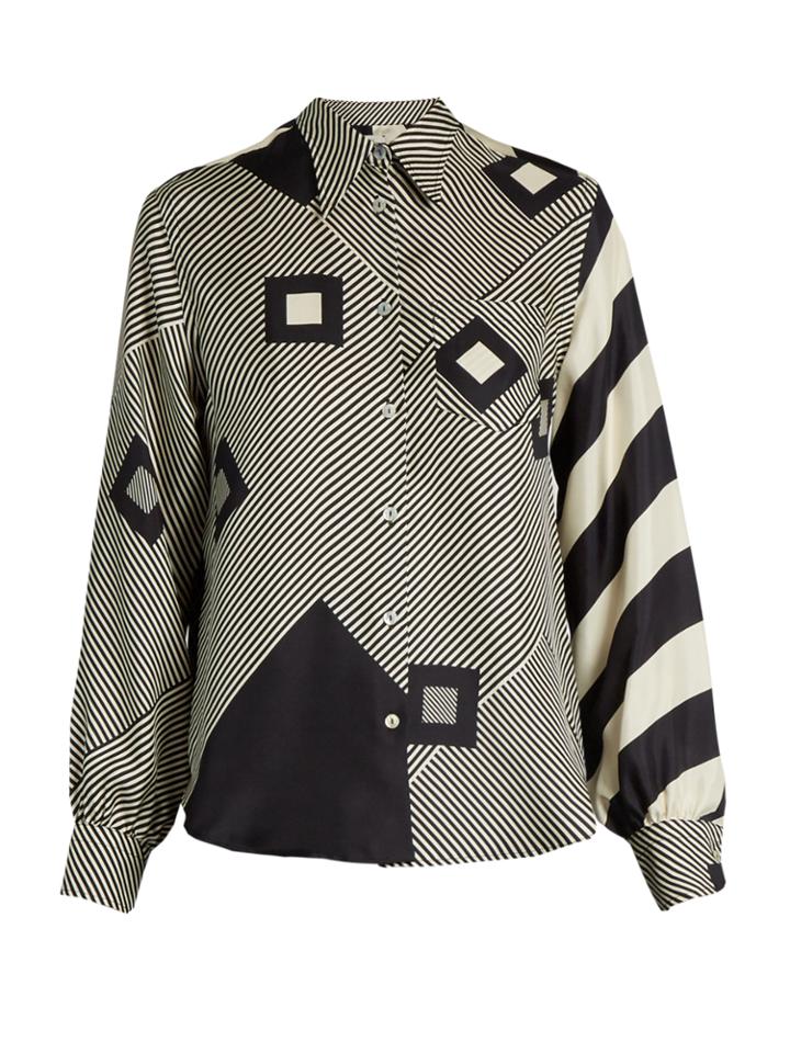 Hillier Bartley Graphic-print Silk Shirt