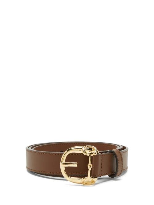 Matchesfashion.com Gucci - Horsebit Leather Belt - Mens - Brown