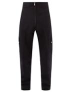 Jil Sander - Tapered Brushed Wool-blend Cargo Track Pants - Mens - Dark Blue