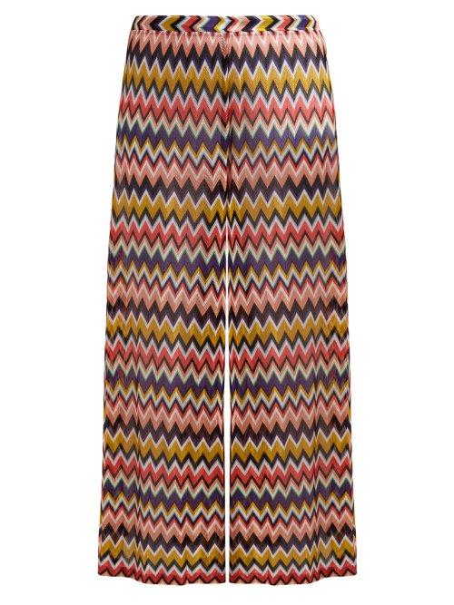 Matchesfashion.com Missoni Mare - Zigzag Wide Leg Trousers - Womens - Multi