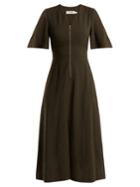 Cefinn V-neck Zip-through Voile Dress