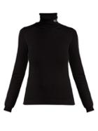 Matchesfashion.com Valentino - Vltn Roll Neck Top - Womens - Black