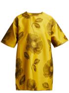 Matchesfashion.com Marques'almeida - Floral Jacquard Mini Dress - Womens - Yellow Print