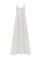 Matchesfashion.com Another Tomorrow - Tie-back Organic-linen Maxi Dress - Womens - White