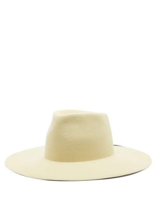 Matchesfashion.com Reinhard Plank Hats - Abstract-painted Felt Hat - Womens - Yellow