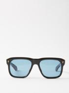 Jacques Marie Mage - Yves Square Acetate Sunglasses - Mens - Black