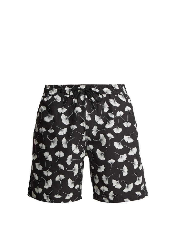 Saturdays Nyc Timothy Ginkgo-print Swim Shorts