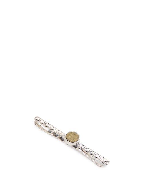 Matchesfashion.com Bottega Veneta - Engraved Sterling Silver Tie Pin - Mens - Silver Multi