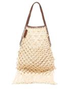Matchesfashion.com Jw Anderson - Leather Trimmed Macram Tote - Womens - Beige Multi
