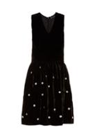 Jupe By Jackie Fintan Izzy Embroidered Silk-velvet Dress