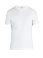 Matchesfashion.com Dolce & Gabbana - Logo Neck Cotton Blend T Shirt - Mens - White