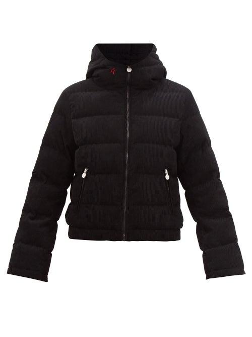 Perfect Moment - Polar Flare Corduroy Down Ski Jacket - Womens - Black