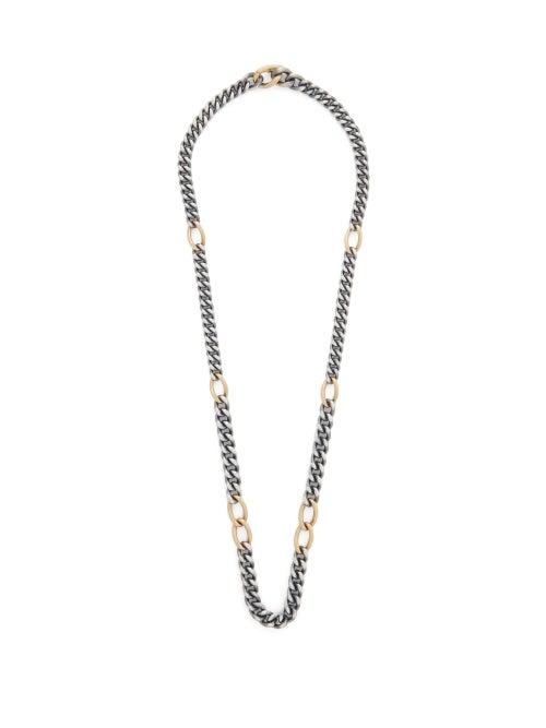 Matchesfashion.com Hum - Sterling Silver & 18kt Gold Chain Necklace - Womens - Silver Gold