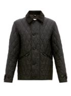 Matchesfashion.com Burberry - Spread Collar Quilted Field Jacket - Mens - Black