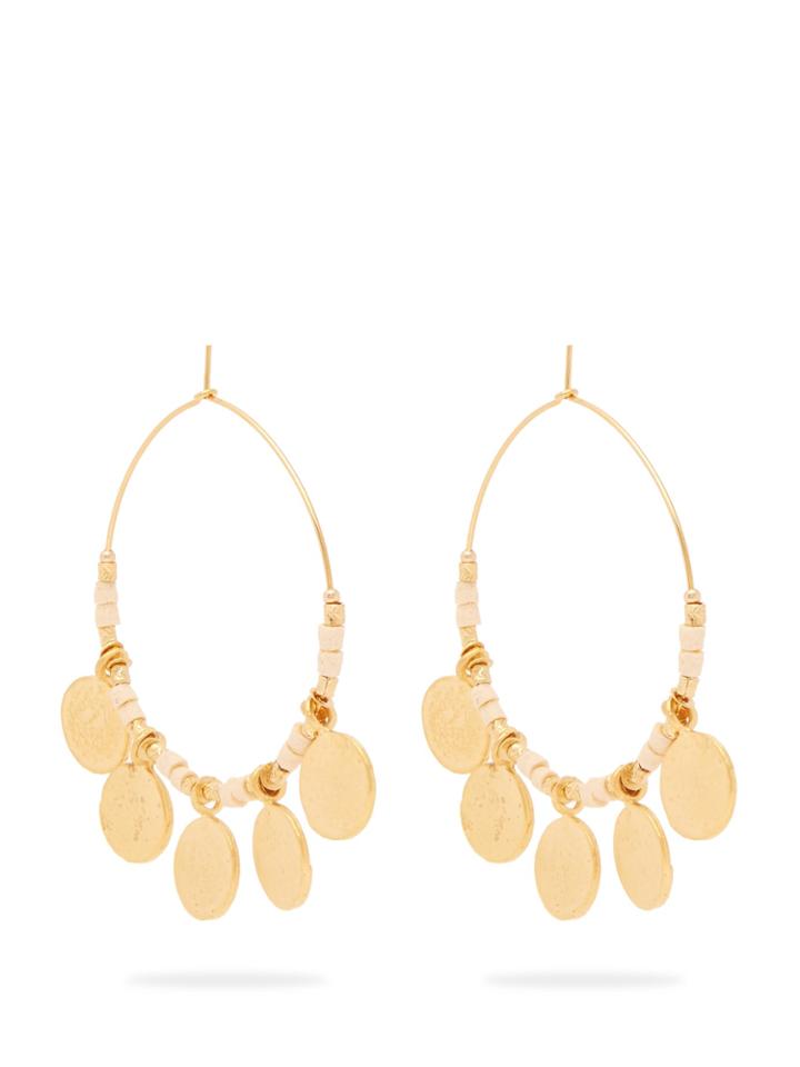 Elise Tsikis Felli Craie Coin-embellished Hoop Earrings