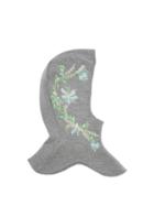 Matchesfashion.com Paco Rabanne - Floral And Faux-pearl Embroidered Wool-blend Hood - Womens - Grey