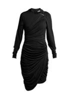 Matchesfashion.com Preen By Thornton Bregazzi - Alex Crinkled Georgette Ruched Midi Dress - Womens - Black