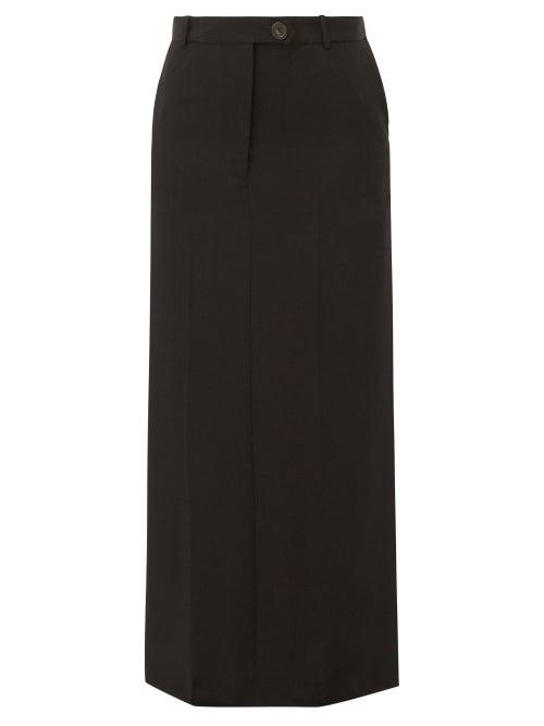 Peter Do - Side-slit Silk-blend Maxi Skirt - Womens - Black