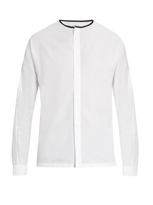 Balenciaga Round-neck Cotton-poplin Shirt