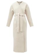 Matchesfashion.com Harris Wharf London - Double-breasted Belted Wool Coat - Womens - Cream