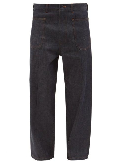 Sasquatchfabrix. - Patch-pocket Wide-leg Jeans - Mens - Navy