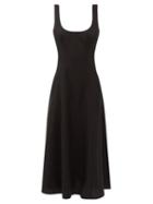 Matchesfashion.com Zimmermann - Lulu Cutout-back Linen Midi Dress - Womens - Black