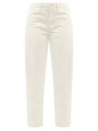Matchesfashion.com Jil Sander - High-rise Slim-leg Jeans - Womens - Cream