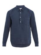Solid & Striped Popover Half-button Linen Shirt