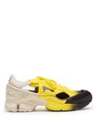 Matchesfashion.com Raf Simons X Adidas - Replicant Ozweego Mesh And Leather Trainers - Mens - Yellow Multi