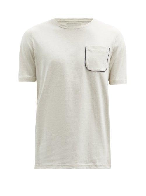 Matchesfashion.com Oliver Spencer - Oli Organic-cotton Jersey T-shirt - Mens - Cream