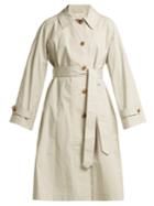 Pswl Single-breasted Cotton Trench Coat