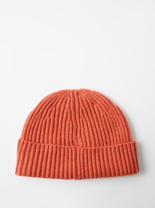 Brunello Cucinelli - Ribbed Cashmere Beanie - Mens - Mid Orange