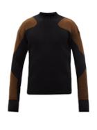 Jacquemus - Patchwork-knit Merino Wool-blend Sweater - Mens - Black