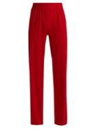 Matchesfashion.com Norma Kamali - Side Stripe Boyfriend Trackpants - Womens - Red