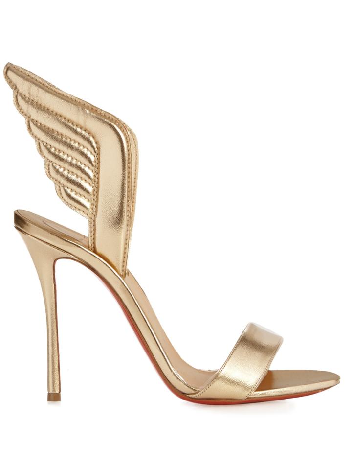 Christian Louboutin Samotresse 100mm Metallic-leather Sandals