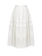 Maison Rabih Kayrouz Grosgrain-trim Cotton And Silk-blend Voile Skirt