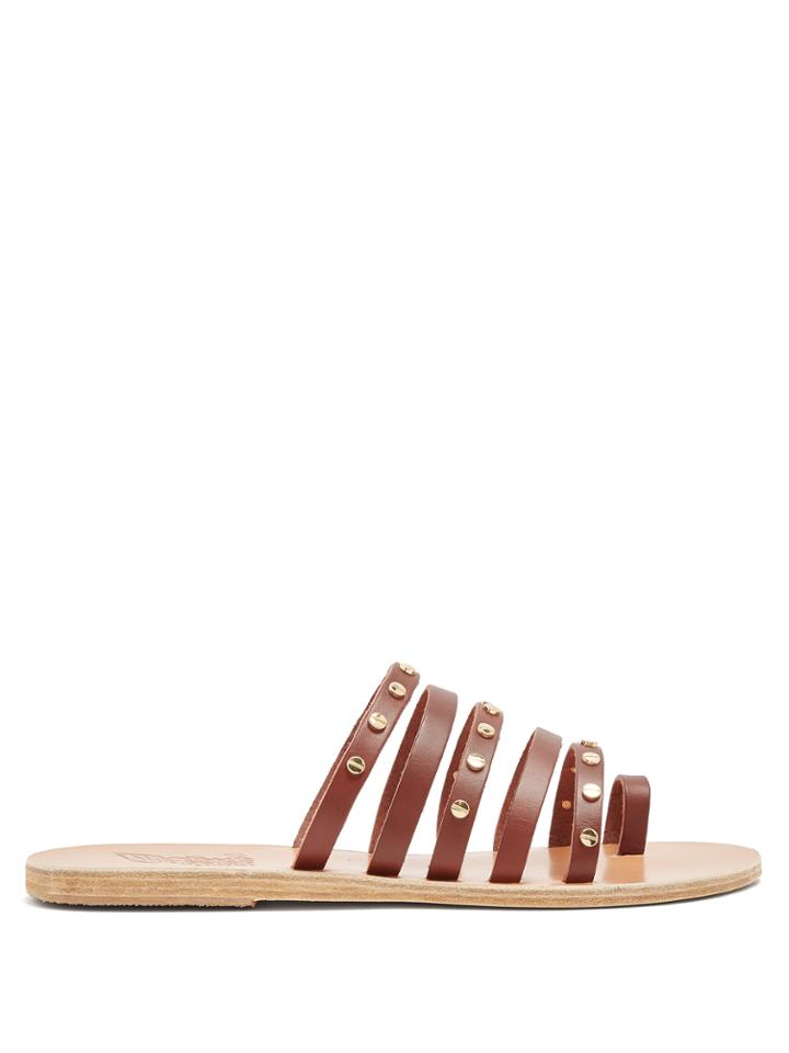 Ancient Greek Sandals Niki Nails Embellished Leather Sandals