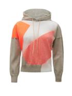 Matchesfashion.com Junya Watanabe - Graphic-jacquard Hooded Cotton-blend Sweatshirt - Womens - Grey Multi