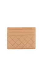 Matchesfashion.com Bottega Veneta - Intrecciato Leather Cardholder - Womens - Beige
