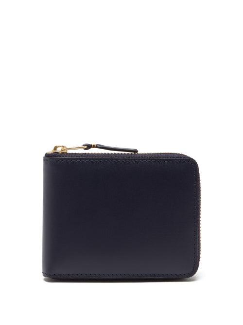 Comme Des Garons Wallet - Classic Leather Wallet - Mens - Navy