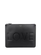 Givenchy Love-print Leather Pouch