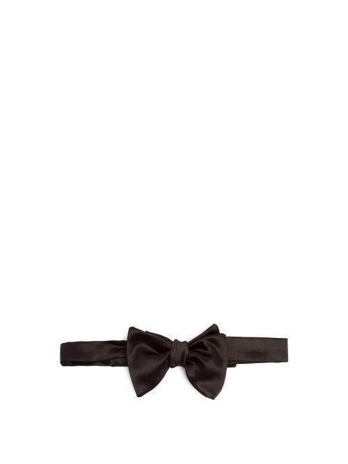 Matchesfashion.com Brunello Cucinelli - Silk And Cotton-blend Bow Tie - Mens - Black