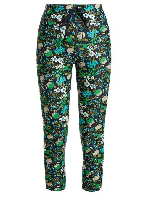 Matchesfashion.com The Upside - Power Compression Performance Cropped Leggings - Womens - Navy Print